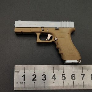 Mini Guns Glock G17 FDE/Silver Key Chain